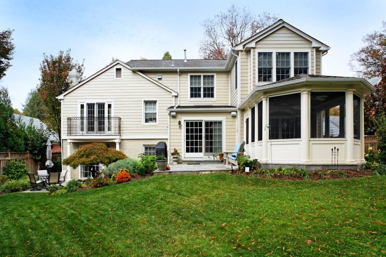 full maryland home remodel second story addition back patio balcony screened-in porch