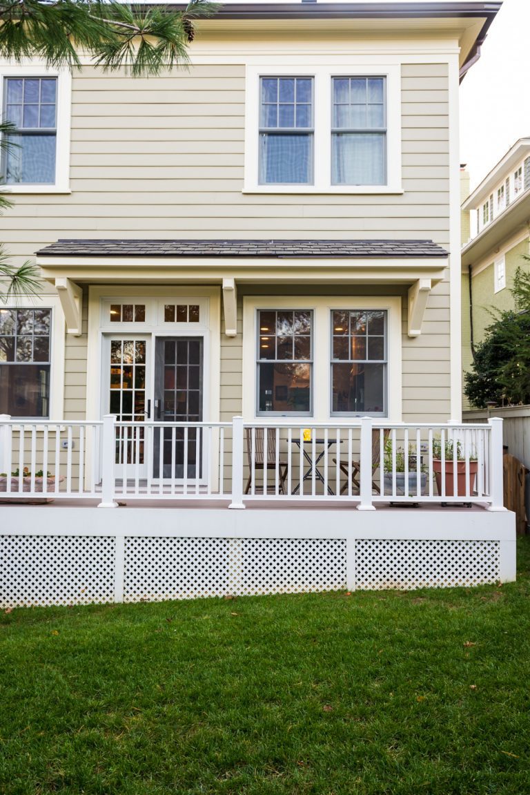 back deck addition craftsman home with french doors