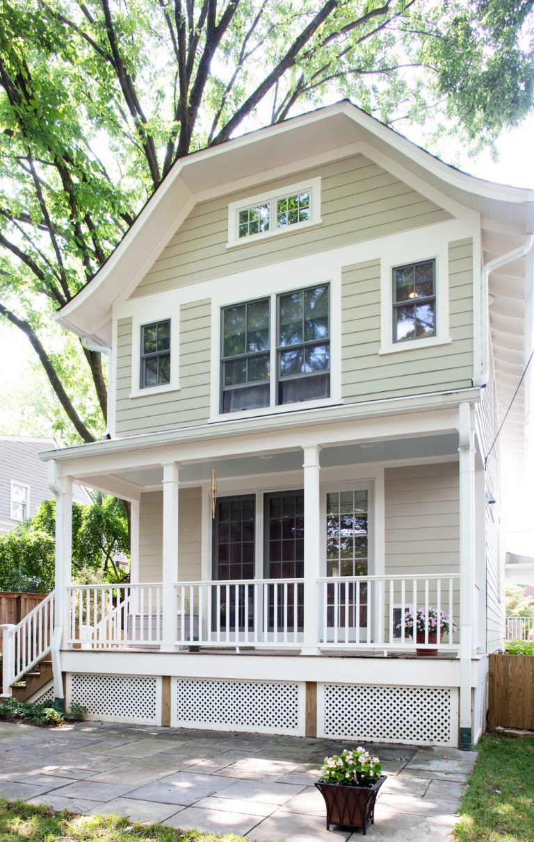 DC house second story addition farmhouse style soft colors