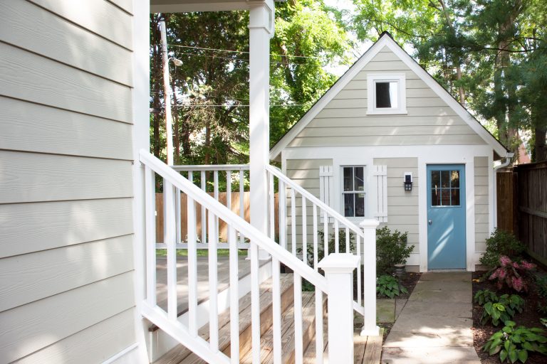 DC home new back deck and guest house addition farmhouse style soft colors