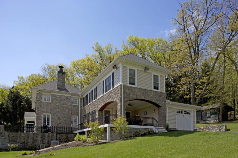 large maryland home with side porch addition