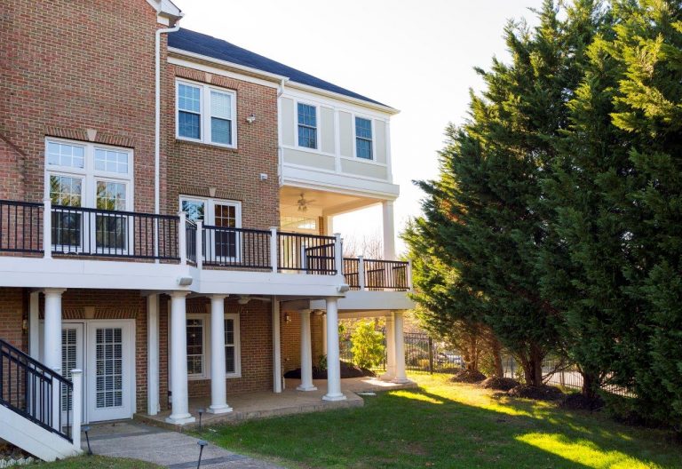 two story addition with porch on maryland home